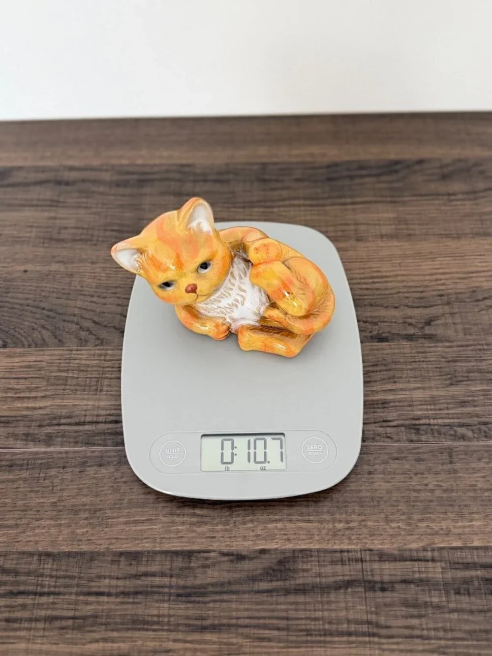 VTG Garden Ridge Ceramic Orange Tabby Kitten Cat Figurine Whimsical Kitsch Decor